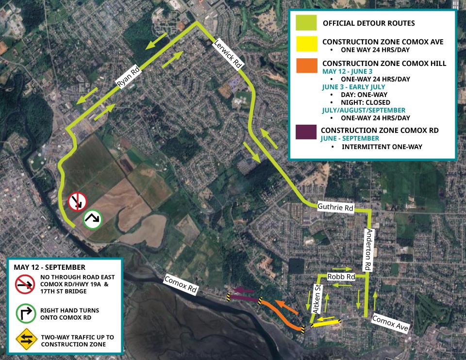 approved detour route map may- September 2025